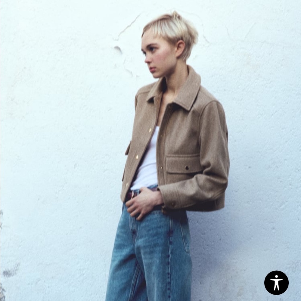 Zara Cropped Soft Jacket